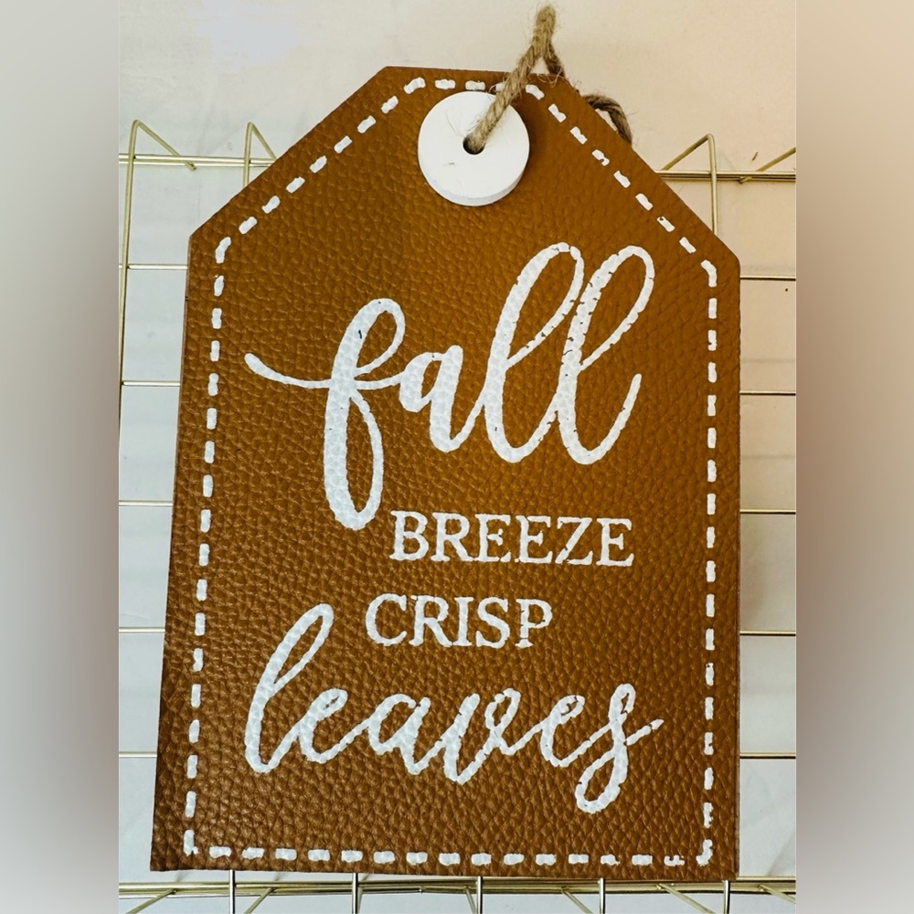 Fall Breeze Crisp Leaves Decorative Sign Or Wall Art Fall Football Themed Decor